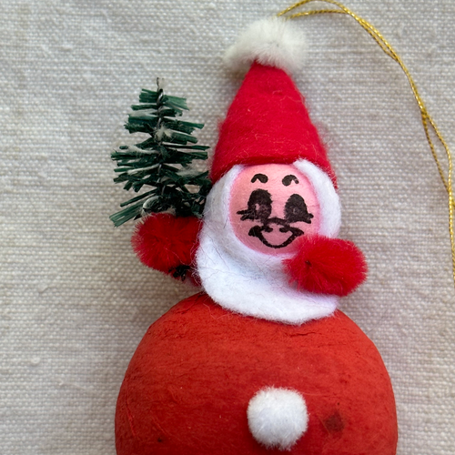 Nostalgic Cotton Santa Ornament