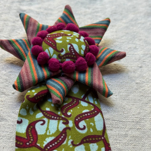 Vintage Dead Stock Ribbon Rosette Pin #11