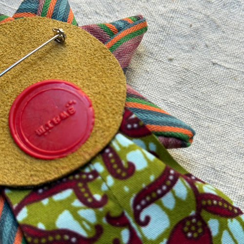 Vintage Dead Stock Ribbon Rosette Pin #11