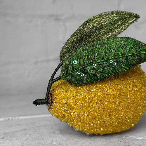 Hand-Beaded Lemon by Trovelore