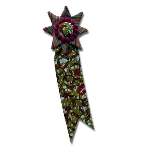 Vintage Dead Stock Ribbon Rosette Pin #11