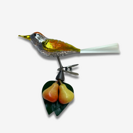 Nostalgic Clip-on Bird with Pears Ornament