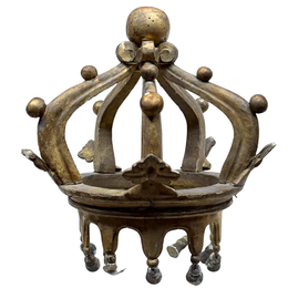 19th-century Italian Carved Wood Crown
