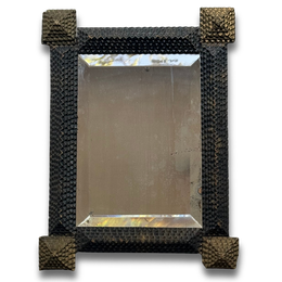 Early 20th-century Tramp Art Mirror