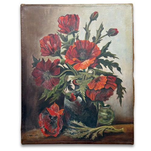 Mid 20th-century Dutch Floral Still Life Painting
