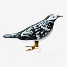 Black & White Clip-on Bird Ornament