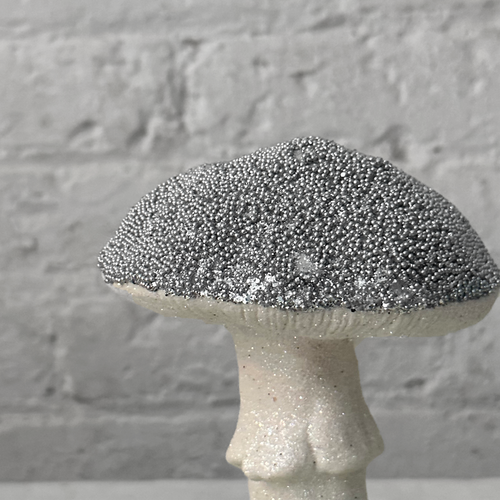 Single Silver Beaded Mushroom
