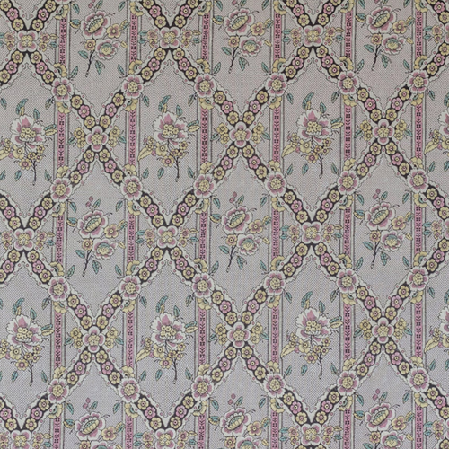 1B Guirlandes de Fleurs Sepia Antoinette Poisson 5 Meter Linen Bolt
