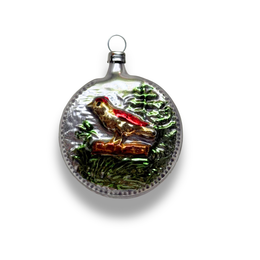 Nostalgic Bird on Half Ball Ornament