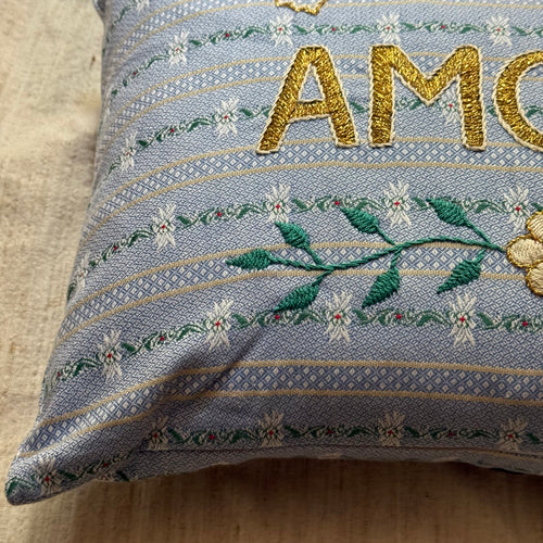 "Amour" Embroidered Cushion (CS-820)