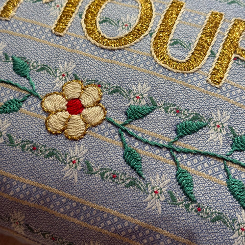"Amour" Embroidered Cushion (CS-820)