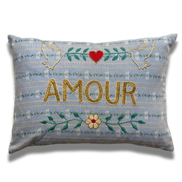 "Amour" Embroidered Cushion (CS-820)