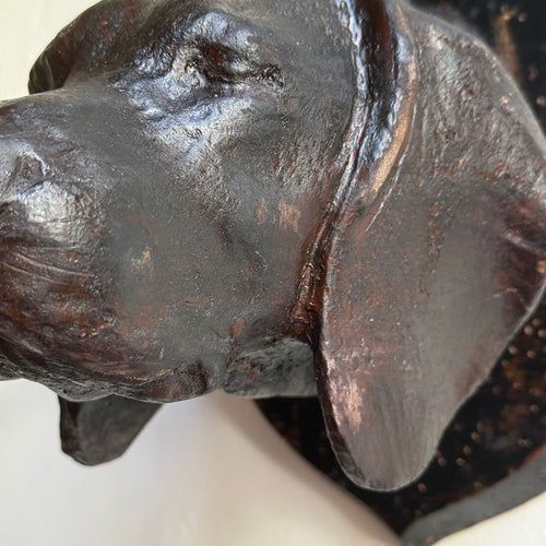 Black Forest Carved Dog Head (BFDG-504)