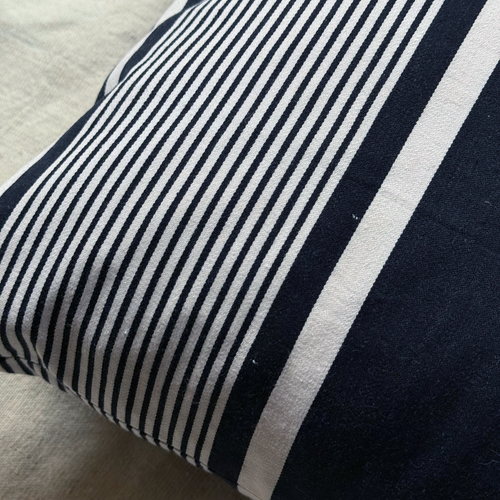 Custom 19th-century French Ticking Pillow (#3-06)