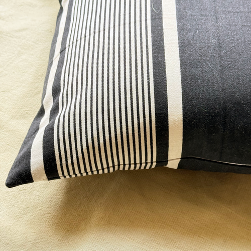 Custom 19th-century French Ticking Pillow (#3-06)