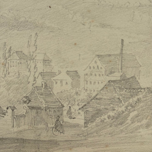 19th-century French Pencil Drawing by Alphonse Baril (#78)