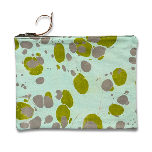 Hand Marbled One-of-a-Kind Zipper Pouch (#P07)