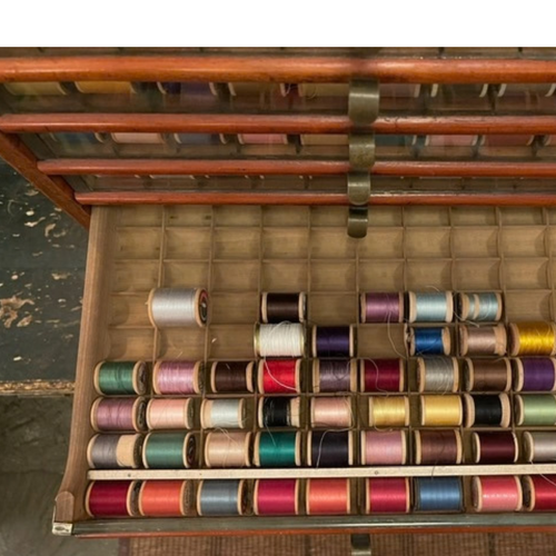Early 20th-century Belding’s Silk Spool Thread Display Cabinet