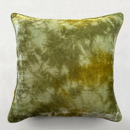 Plain Silk Velvet Cushion in Shaded Mint