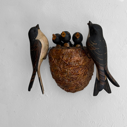 Mid 20th-century Black Forest Carved Bird's Nest (BFB-10)