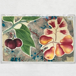 One of a Kind Collaged Fruit Mat (#613)