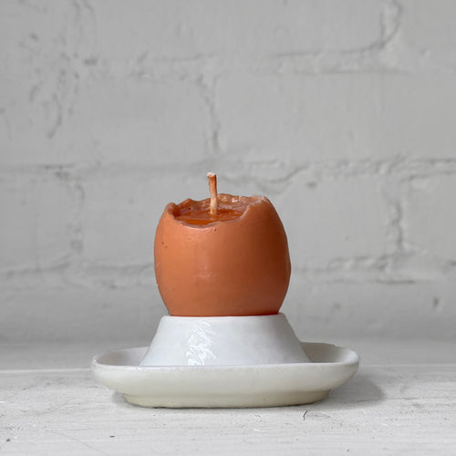 Uovo Alla Coque Soft Boiled Egg with Egg Cup Candle