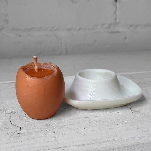 Uovo Alla Coque Soft Boiled Egg with Egg Cup Candle