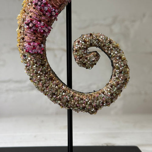 Hand-Beaded Spring Seahorse on Stand by Trovelore