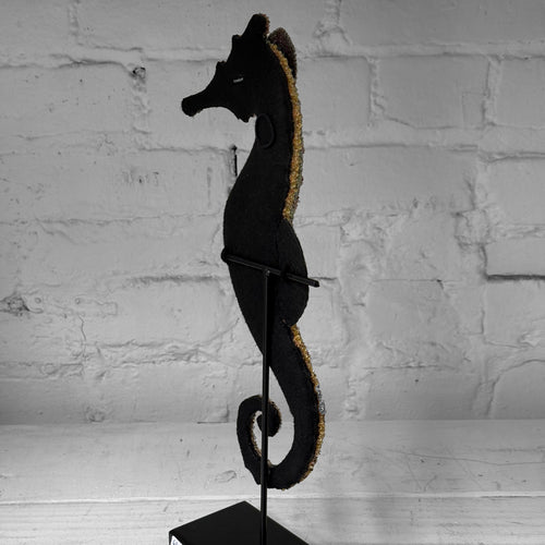 Hand-Beaded Spring Seahorse on Stand by Trovelore