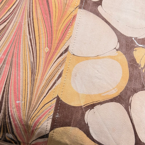 Hand Marbled One-of-a-Kind Pillow (26-06)