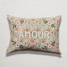 "Amour" Embroidered Cushion (CS 09-12)