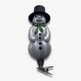 Nostalgic Clip-on Snowman with Hat Ornament