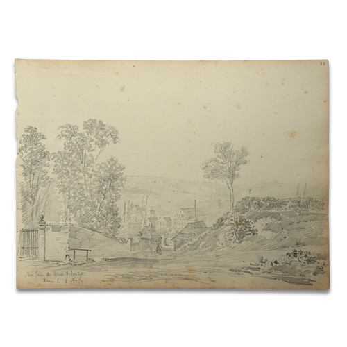 19th-century French Pencil Drawing by Alphonse Baril (#78)