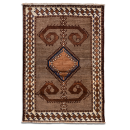 3’ 4” x 4’ 9” Vintage Gabbeh Rug