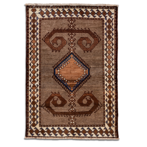 3’ 4” x 4’ 9” Vintage Gabbeh Rug