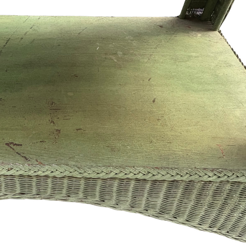 19th-century Green Wicker Table