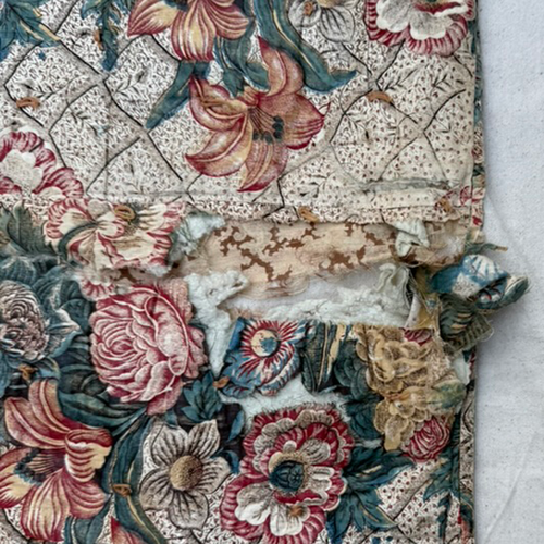 19th-century American Hand-Stitched Quilt