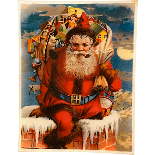 On the Chimney Top Santa
