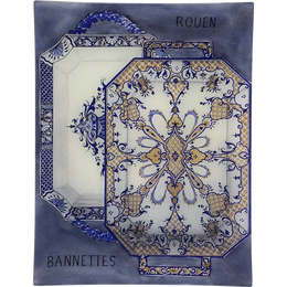 Rouen Bannettes Faience Watercolor
