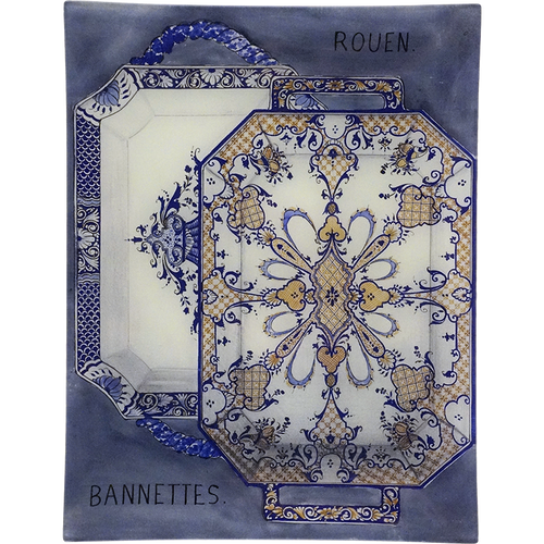 Rouen Bannettes Faience Watercolor