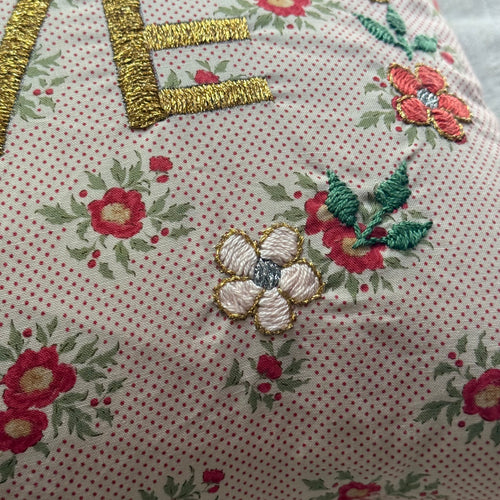 "Love" Embroidered Cushion (CS-821)