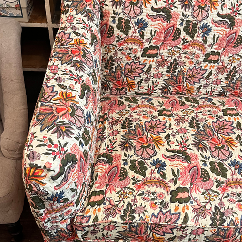 Custom John Derian x Jeanette Farrier "Une Perse" Cove Sofa Slipcover