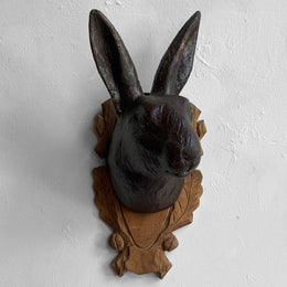 Black Forest Carved Rabbit Head (BFR-515)