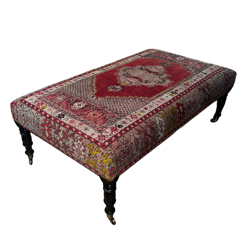 Custom Antique Rug Ottoman