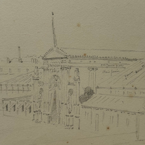 19th-century French Pencil Drawing by Alphonse Baril (#81)