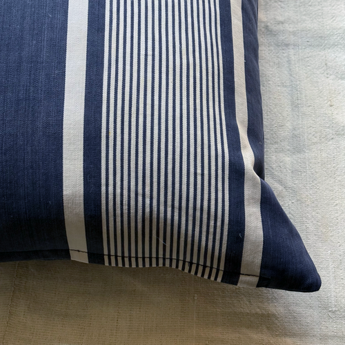 Custom 19th-century French Ticking Pillow (#3-08)