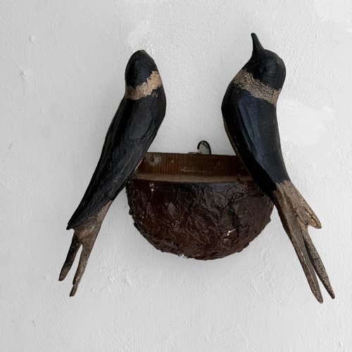 Early 20th-century Black Forest Carved Bird's Nest (BFB-11)