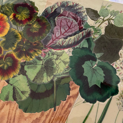 One-of-a-Kind Collaged Potted Foliage Bouquet Mat (#13)