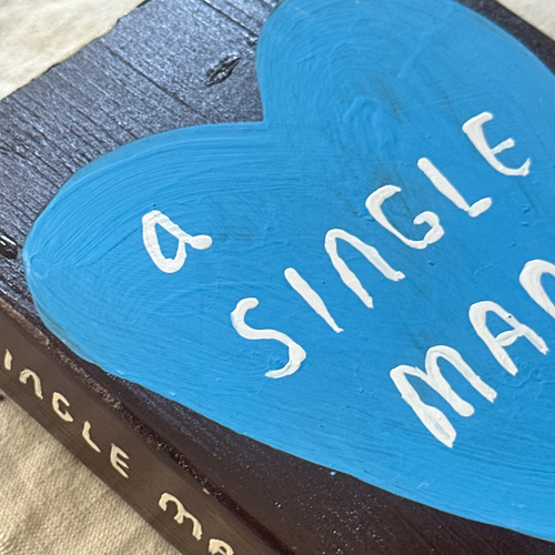 Leanne Shapton "A Single Man" Painted Wooden Book