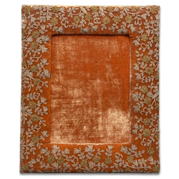 Jamila Silk Velvet Tabletop Frame in Tangerine (#13)